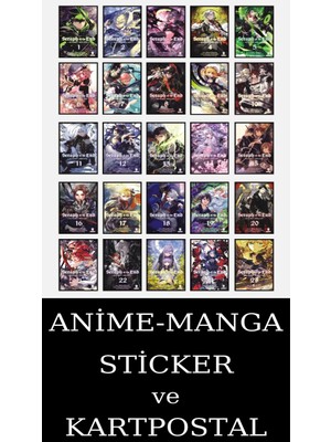 Kurukafa Yayınları Seraph Of The End 1-25 Eksiksiz Manga Seti (25 Kitap) / Anime-Manga Sticker ve Kartpostal Hediyeli