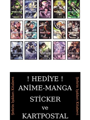 Kurukafa Yayınları Seraph Of The End 1-2-3-4-5-6-7-8-9-10-11-12-13-14-15 Manga Seti (15 Kitap) / Anime-Manga Sticker ve Kartpostal Hediyeli