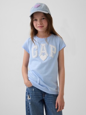 Gap Kız Çocuk Açık Mavi Grafik Baskılı T-Shirt (2’li)