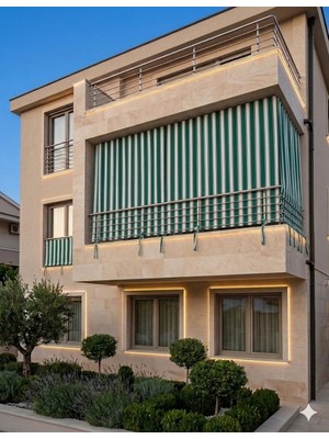 Gön Ev Tekstili Balkon Perdesi Yağmur Geçirmez - Kalın - Bağcıklı