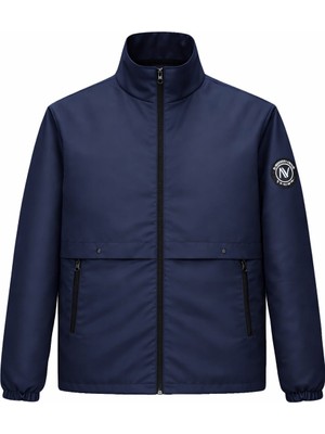 Erkek Ceket Regular Fit Dik Yaka Fermuarlı Modern Stil Mevsimlik Mont