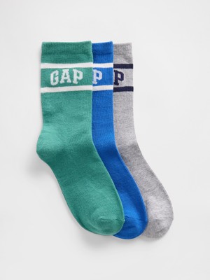 Gap Erkek Çocuk Çok Renkli Kids Gap Logo Crew Çorap (3’lü)