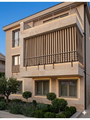 Gön Ev Tekstili Balkon Perdesi Yağmur Geçirmez - Kalın - Bağcıklı