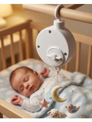 Maxdora Pratik Bebek Uyutucu Müzikli Mekanik Müzik Kutusu Asılabilir Bebek Aksesuarı - MX002U-7K3AA7