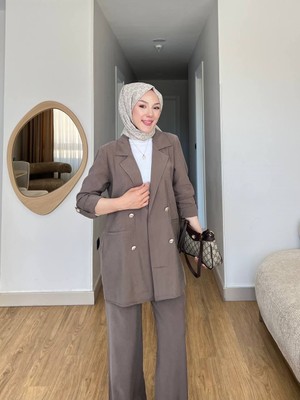 Salisburys Kadın Modal Ceket Pantolon Rahat Takım