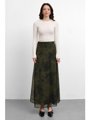 Salisburys Molly Nelly Kadın Çiçek Baskılı Astarlı Uzun Etek