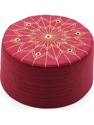 Sarıkhane Talebe Kalıp Sarık Takkesi – Bordo – Keçe