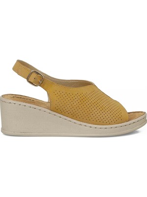 Polaris 167214.Z Hardal Kadın Düz Sandalet