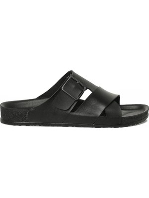 Kinetix Cork Siyah Erkek Terlik