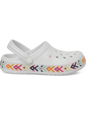 Kinetix Galvez Beyaz Kadın Sabo Terlik