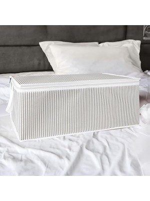 Kapısı Baza Altı Düzenleyici Kumaş Hurç (50 x 30 x 20) (3 Adet Gri)