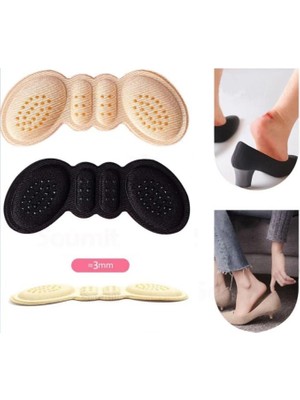 Abnturk 2 Çift 4 Adet Topuk Pedi 4mm Kalın Silikon Ayak Arkası Koruyucu Pedi