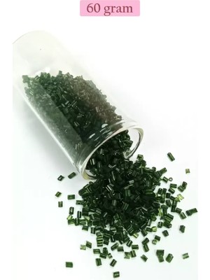 Just Cheap Store Kesme Cam Boncuk 2mm - 60 Gram - Şeffaf Koyu Yeşil - BNC367