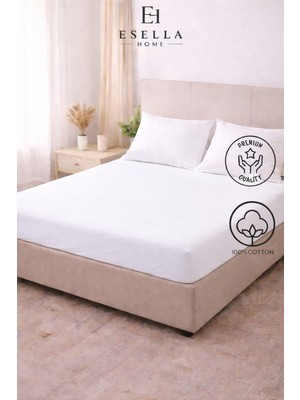 Penye | %100 Pamuk | Çift Kişilik Ara Ebat Lastikli Çarşaf