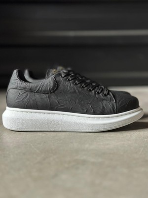 Decostyle Yüksek Taban Günlük Ayakkabı Siyah Beyaz Taban (Desenli)