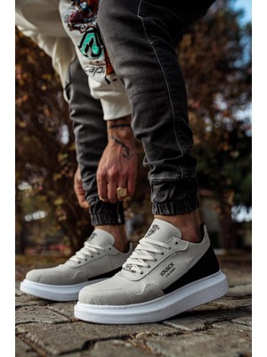 Decostyle Yüksek Taban Günlük Süet Ayakkabı Taş