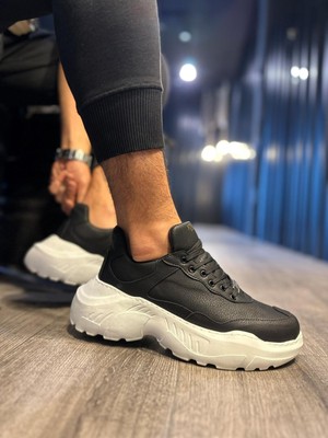 Decostyle Yüksek Taban Günlük Ayakkabı N Siyah (Beyaz Taban)