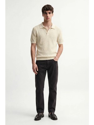 Antioch Kemik Örgü Dokulu Polo Yaka Erkek T-Shirt