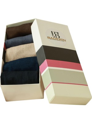 Delixa Baderin Erkek Bambu Soket Düz Çorap Dikişsiz 5' Kutulu (Çok )