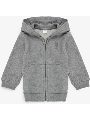 U.s. Polo Assn. Erkek Çocuk Gri Melanj Sweatshirt 50295914-VR086