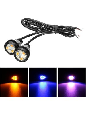 Kartal Göz LED Kırmızı Ayna Altı Araç Far LED Projektör Sis Farı