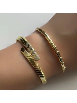 Luckyb Store Soldan 1. Taşlı Sarmal Çelik Kelepçe