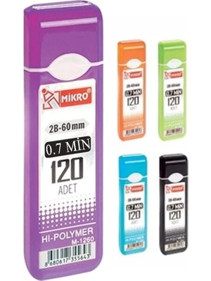 Ucu 120 Li 0.7 mm 2b 1 Adet Çoklu Versatil Kalem Uç Mekanik Uçlu Otomatik Kurşun Mikro Kalem Ucu 60 mm Yumuşak