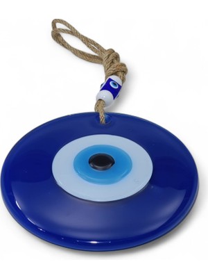 Hediyegeldi Klasik Nazar Boncuğu Füzyon Cam Mavi 16 Çap (Opak, 11 Mm)