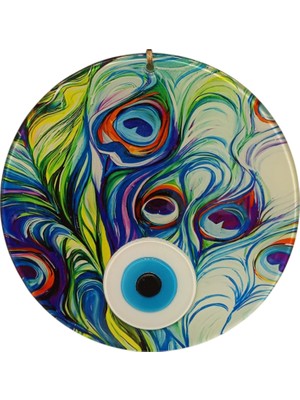 Hediyegeldi Ebruli Nazar Boncuğu Füzyon Cam 23 Çap 4 mm