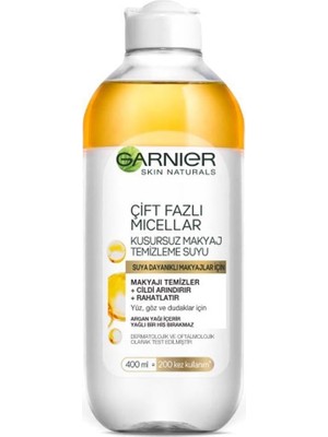 Skin Naturals Çift Fazlı Micellar Kusursuz Makyaj Temizleme Suyu (400 Ml)