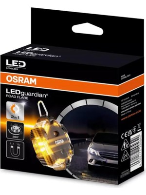 Ledguardian Yol Ikaz Lambası, 360° Dönebilen, 2'si 1 Arada, Manyetik