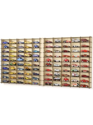 Ölçek Oyuncak Hobi Koleksiyon 100 Araçlık Set Model Oyuncak Araba Rafı-Akçaağaç
