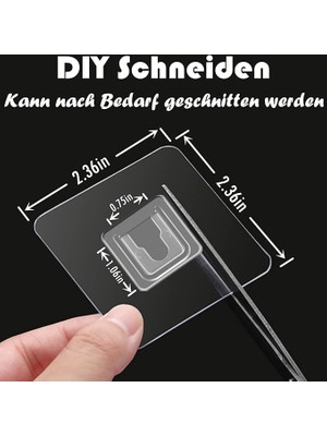 Sets Sihirli Kanca Çıft Taraflı Çok Amaçlı Kancalar Kendinden Yapışkanlı Şeffaf Su Geçırmez ve Yağ Geçırmez. Mutfak Banyo Oturma Odası Içın Delme Yok Çıkarılabilir Max 10KG