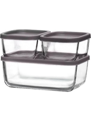 Cube 3'lü Saklama Kabı