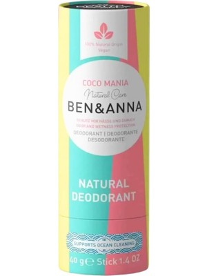 Ben & Anna Coco Mania Natural Vegan Deodorant Stick 40 G 94955