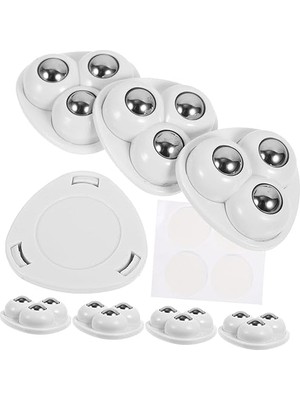 Home 4 Adet Mini Mobilya Tekeri,aırfrey Için Teker,çok Amaçlı Eşya Tekeri,yapışkanlı Çok Amaçlı Teker (Büyük, 4)