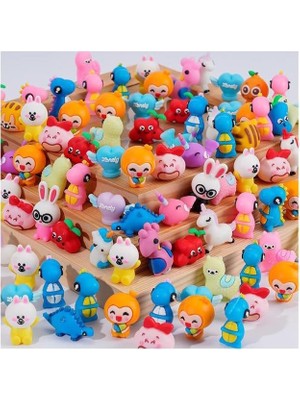 Başlığı Figürlü 30 Adet Kalem Süsü Kızlar Için Değişik Karkatür Hayvan Silikon Kalem Başlığı Sevimli Kalem Başlıkları