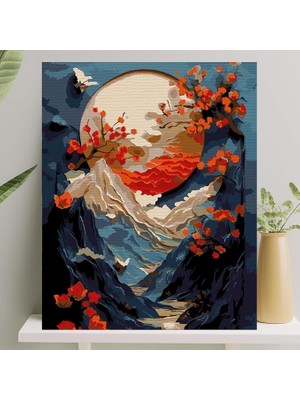 Boyama Tuval Seti Fırça Boya Dahil (Çıtalı) 40X50 cm - Dağlar