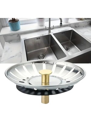 Çelik Mutfak Evye Lavabo Süzgeci Lavabo Gideri Atık Gıda Tıpası