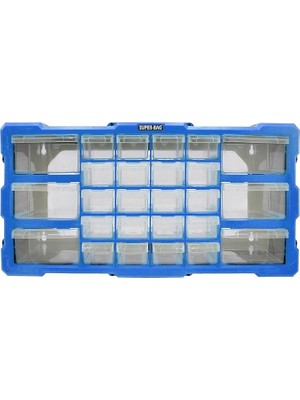 Bag 26'lı Mono Blok Çekmece Seti Hobby Organizer Seti Monoblok Çekmece Vida Dübel Kutusu Takı Kutusu ASR6004