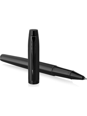 Im Rollerball Kalem | Siyah Pvd ile Mat Siyah | Siyah Mürekkep Dolgulu Ince Nokta | Hediye Kutusu