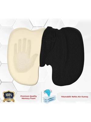 Oturma Minderi Visko Cocix Elastik Minder Basur Minderi Oturma Simidi Yastığı Hemoroid Yastık, Figiza, Siyah, Standart
