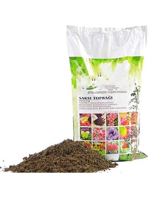 20 Lt Çiçek Toprağı Saksı Toprağı Doğal Tohum Ekim Torfu