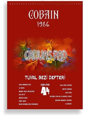 1986 Tuval Bezi Defteri Akrilik Defteri Yağlıboya Defteri Guaj Defteri (25X35)