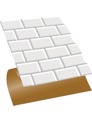 Kendinden Yapışkanlı Metro Karo Desenli Pvc Karo, Yapışkanlı Fayans Kaplama, Fayans Çıkartması, Zemin Duvar Karosu 30X30 cm (4 Adet / 0,36 M²)