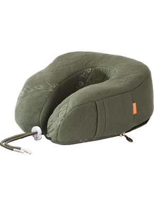 Bambu Serisi | Ortopedik Boyun ve Seyahat Yastığı | Haki Renk