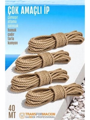 Calperia Çok Amaçlı Kalın Ip Hamak Ipi - Çamaşır Ipi Salıncak Ipi Atlama Ipi 40 Metre 721767