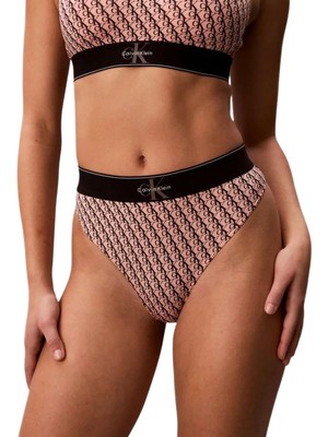 Calvin Klein Kadın Pembe Tanga Külot LV00QF8813