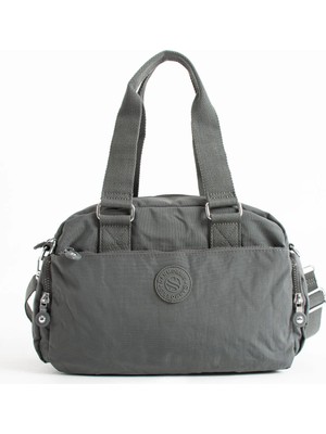 Sanmorris Kadın Omuz ve El Çantası - Çok Bölmeli Su Geçirmez Kumaş Günlük Çanta