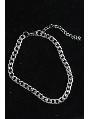 Uravas Store Çelik Klasik Model Gümüş Renk Erkek Bileklik